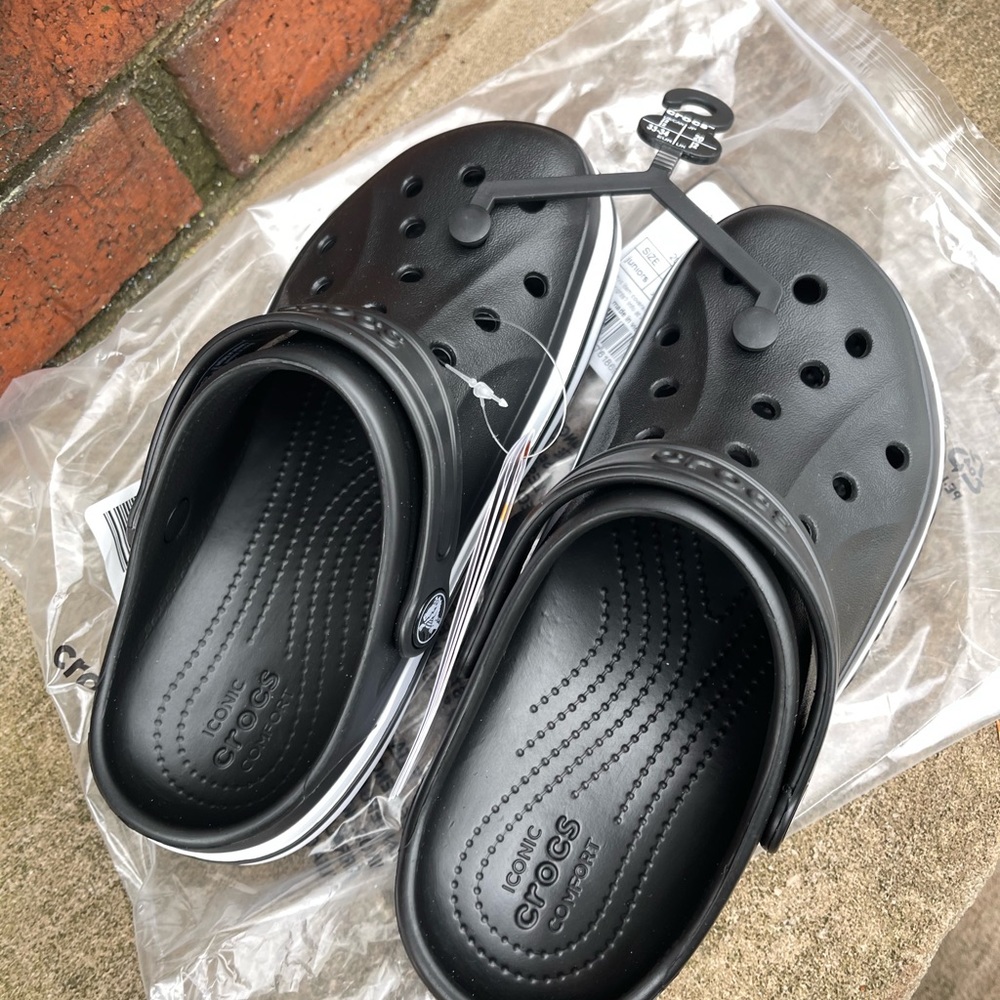 New Crocs Kids’ Bayaband Clog Classic Black - Picture 4 of 16